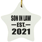 Son In Law Established EST. 2021 - Star Ornament