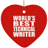 World's Best Technical Writer - Heart Ornament
