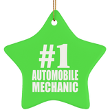 Number One #1 Automobile Mechanic - Star Ornament