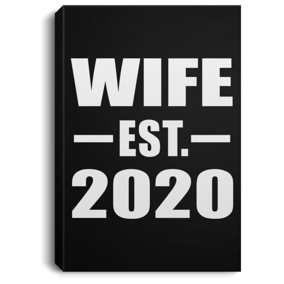 Wife Established EST. 2020 - Canvas Portrait