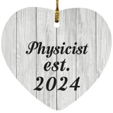 Physicist Established Est. 2024 - Heart Ornament F