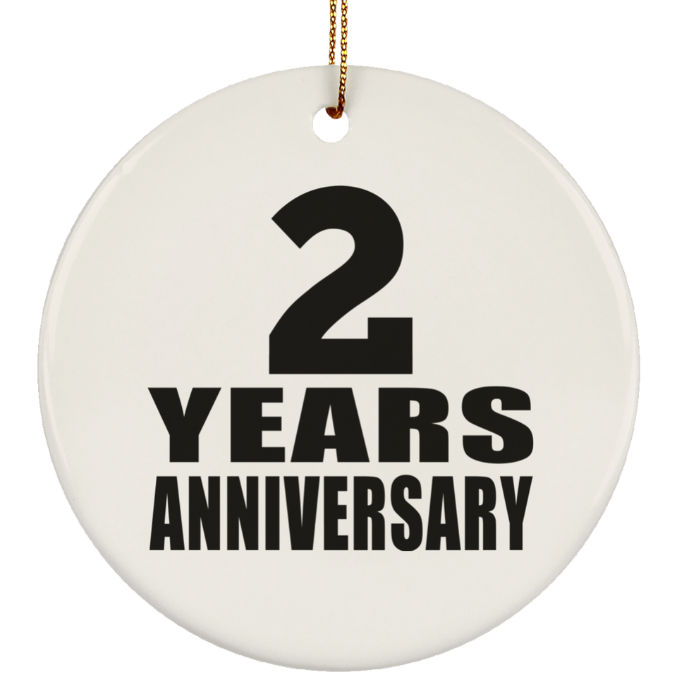 2nd Anniversary 2 Years - Circle Ornament