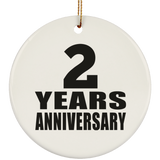 2nd Anniversary 2 Years - Circle Ornament