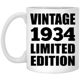 90th Birthday Vintage 1934 Limited Edition - 11oz Coffee Mug