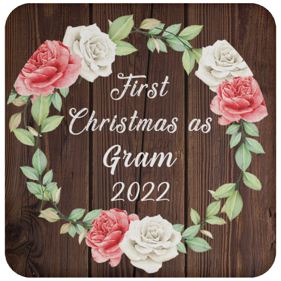 First Christmas As Gram 2022 - Drink Coaster A