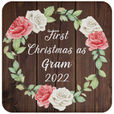 First Christmas As Gram 2022 - Drink Coaster A