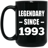 31st Birthday Legendary Since 1993 - 15oz Coffee Mug Black