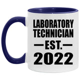 Laboratory Technician Established Est. 2022 - 11oz Accent Mug Purple