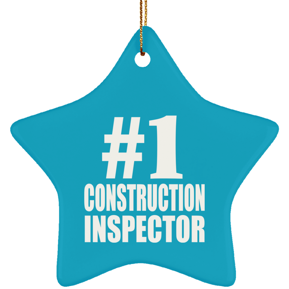 Number One #1 Construction Inspector - Star Ornament