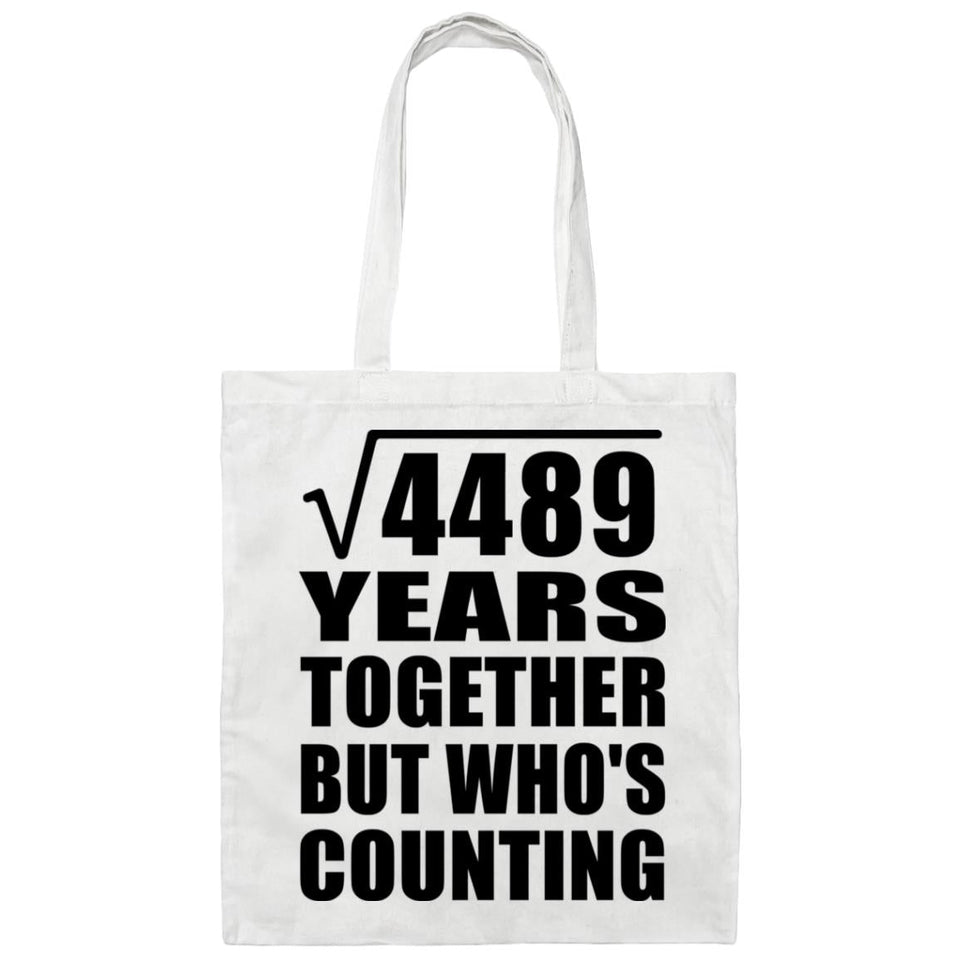 67th Anniversary Square Root of 4489 Years Who's Counting - Tote Bag White