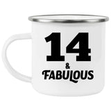 14th Birthday 14 & Fabulous - 12oz Camping Mug