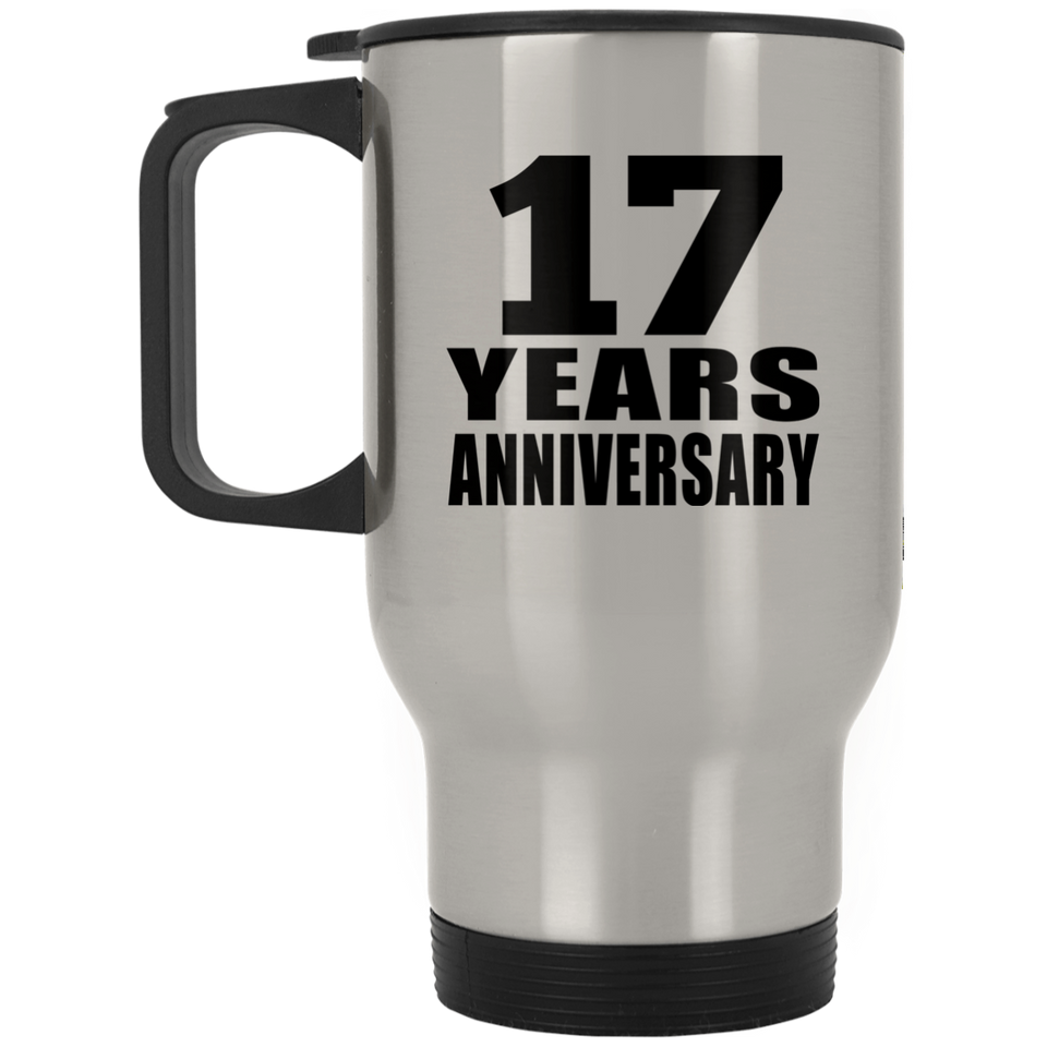 17th Anniversary 17 Years - Silver Travel Mug