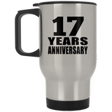 17th Anniversary 17 Years - Silver Travel Mug
