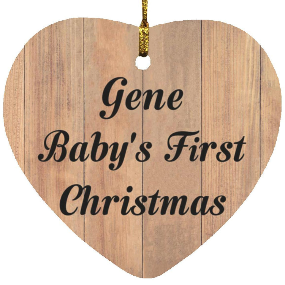 Gene Baby's First Christmas - Heart Ornament C