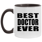 Best Doctor Ever - 11oz Accent Mug Black
