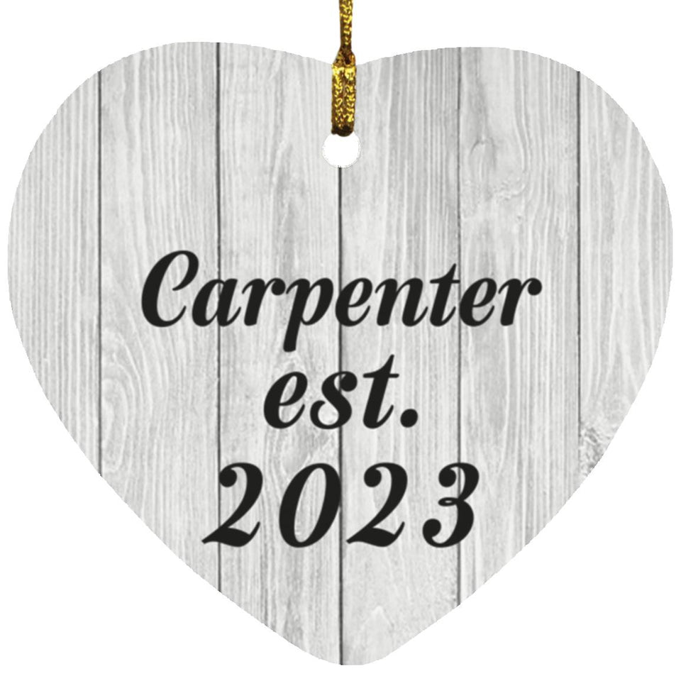 Carpenter Established Est. 2023 - Heart Ornament F