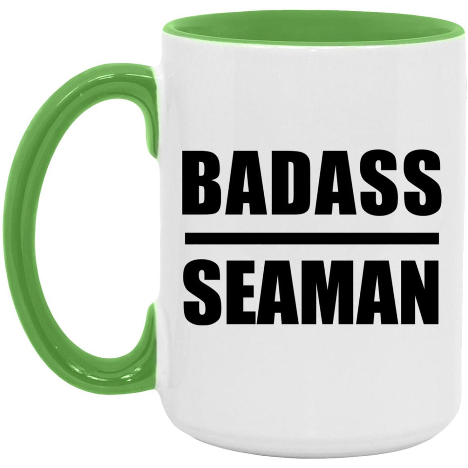 Badass Seaman - 15oz Accent Mug Green