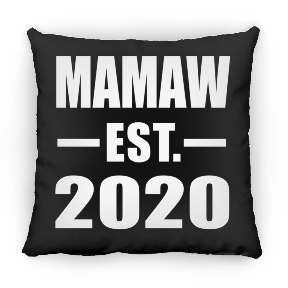 Mamaw Established EST. 2020 - Throw Pillow Black