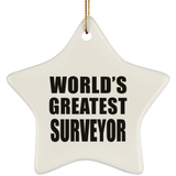 World's Greatest Surveyor - Star Ornament