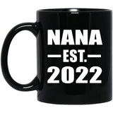 Nana Established EST. 2022 - 11oz Coffee Mug Black