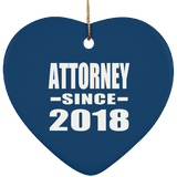 Attorney Since 2018 - Heart Ornament