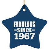 57th Birthday Fabulous Since 1967 - Star Ornament