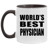 World's Best Physician - 11oz Accent Mug Black
