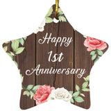 Happy 1st Anniversary - Star Ornament A