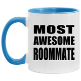 Most Awesome Roommate - 11oz Accent Mug Blue