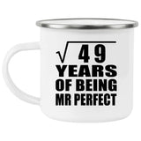 7th Anniversary Square Root of 49 Years of Mr Perfect - 12oz Camping Mug