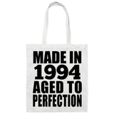 30th Birthday Made In 1994 Aged to Perfection - Tote Bag White