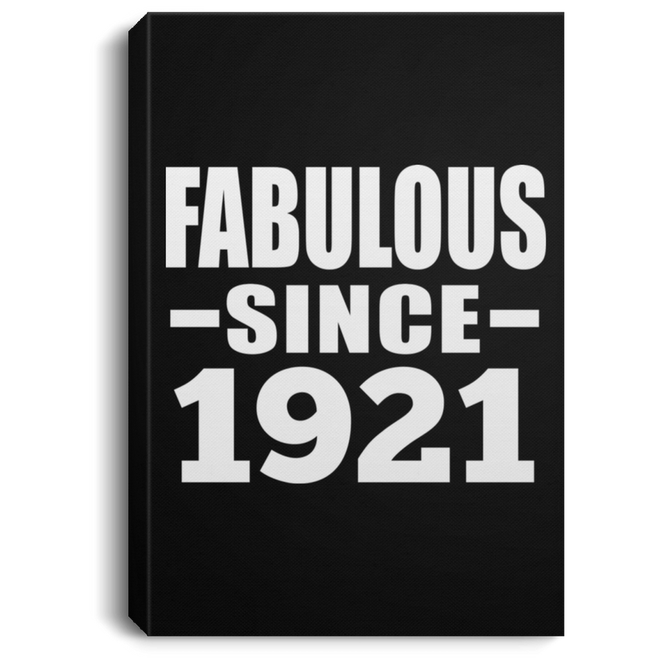 103rd Birthday Fabulous Since 1921 - Canvas Portrait