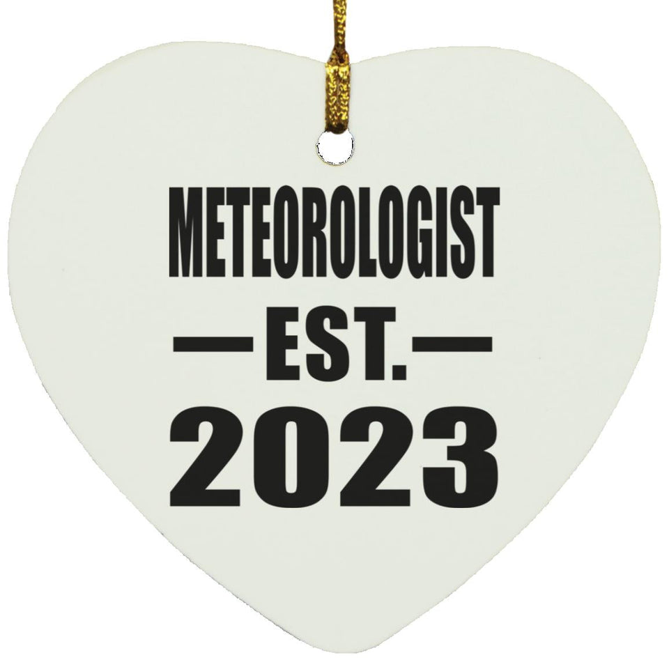 Meteorologist Established EST. 2023 - Heart Ornament