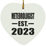 Meteorologist Established EST. 2023 - Heart Ornament