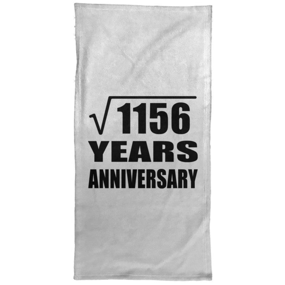 34th Anniversary Square Root of 1156 Years Anniversary - Hand Towel