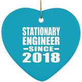 Stationary Engineer Since 2018 - Heart Ornament