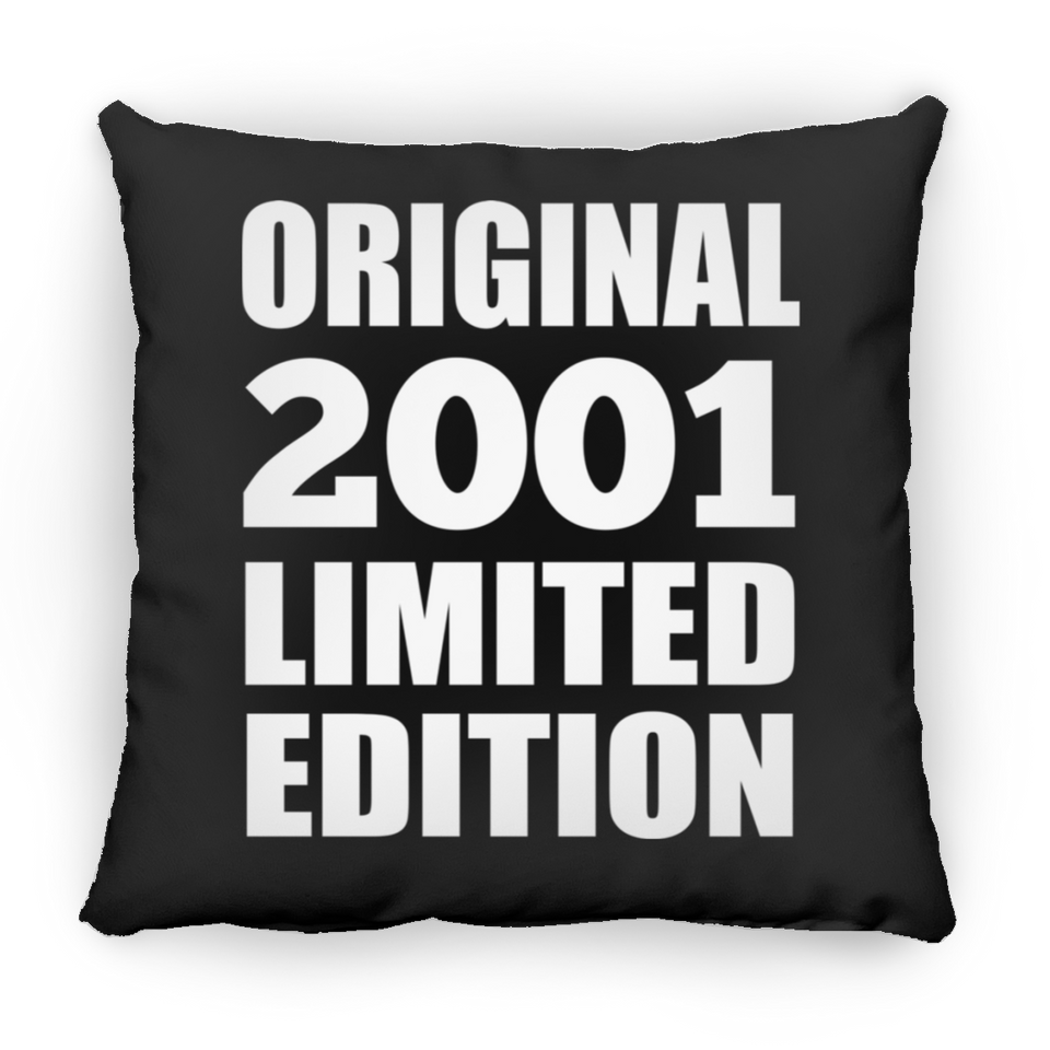 23rd Birthday Original 2001 Limited Edition - Throw Pillow Black