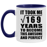 13th Birthday Took Square Root of 169 Years To Awesome - 11oz Accent Mug Purple