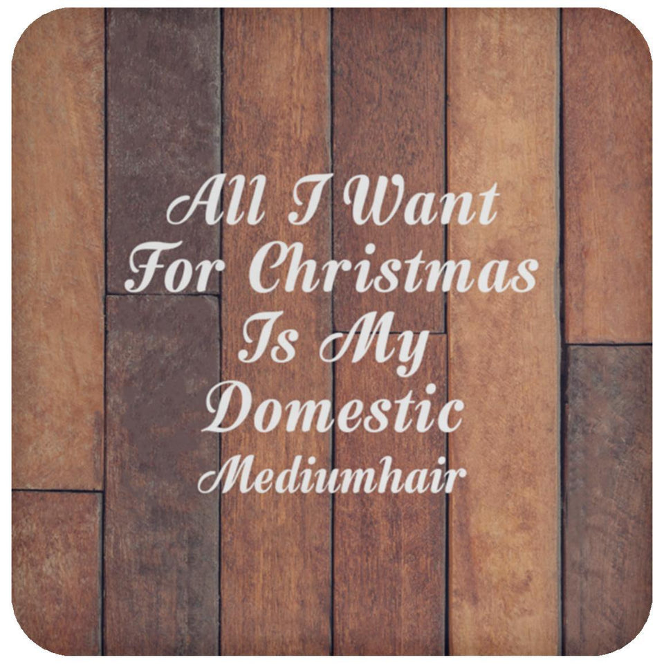 All I Want For Christmas Is My Domestic Mediumhair - Drink Coaster E