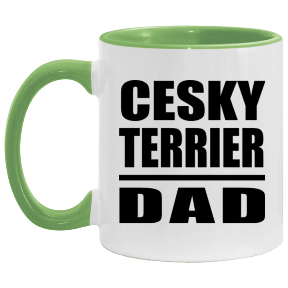 Cesky Terrier Dad - 11oz Accent Mug Green