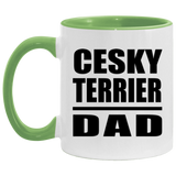 Cesky Terrier Dad - 11oz Accent Mug Green