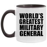 World's Greatest Military General - 11oz Accent Mug Black