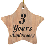 3rd Anniversary 3 Years Anniversary - Star Ornament C