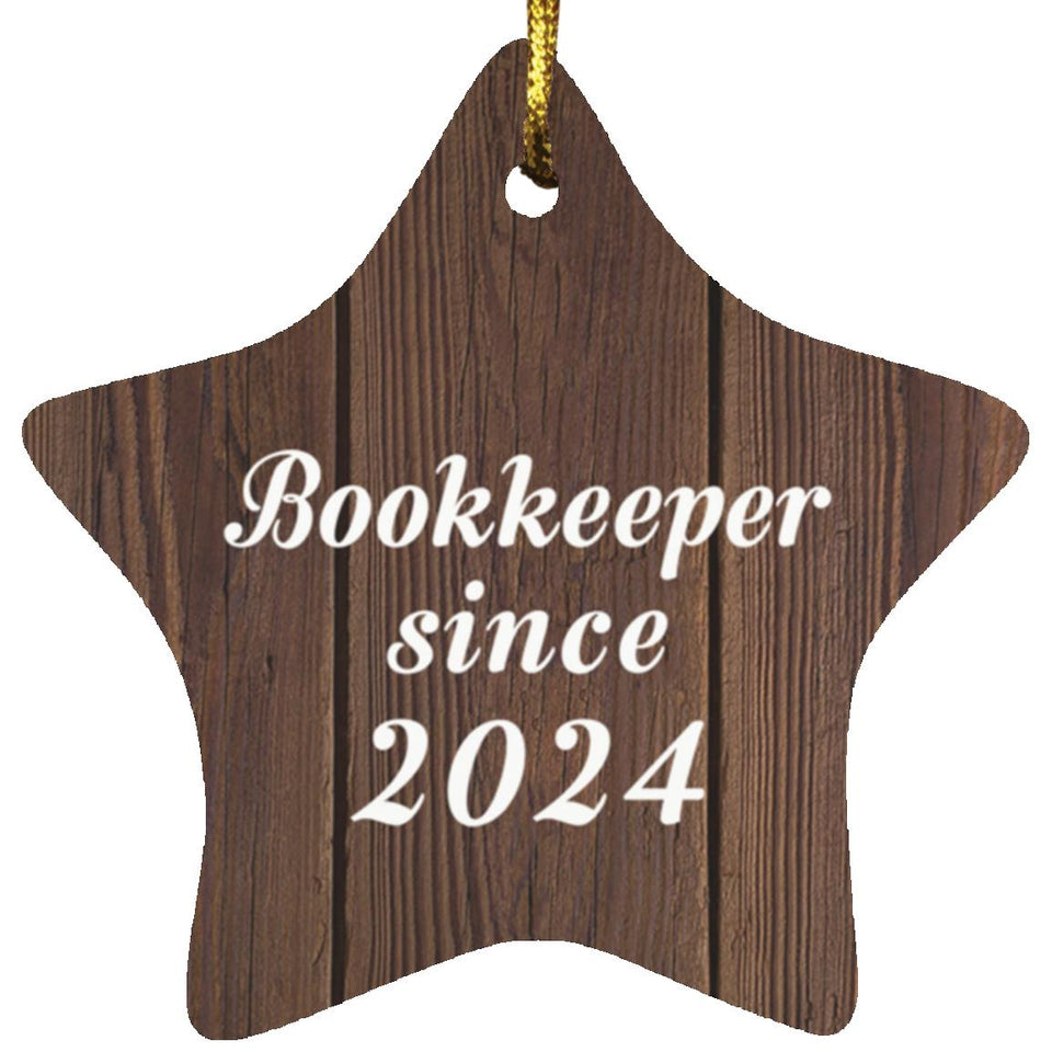 Bookkeeper Since 2024 - Star Ornament D