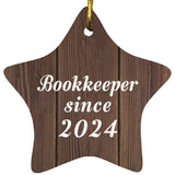 Bookkeeper Since 2024 - Star Ornament D