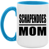Schapendoes Mom - 15oz Accent Mug Blue