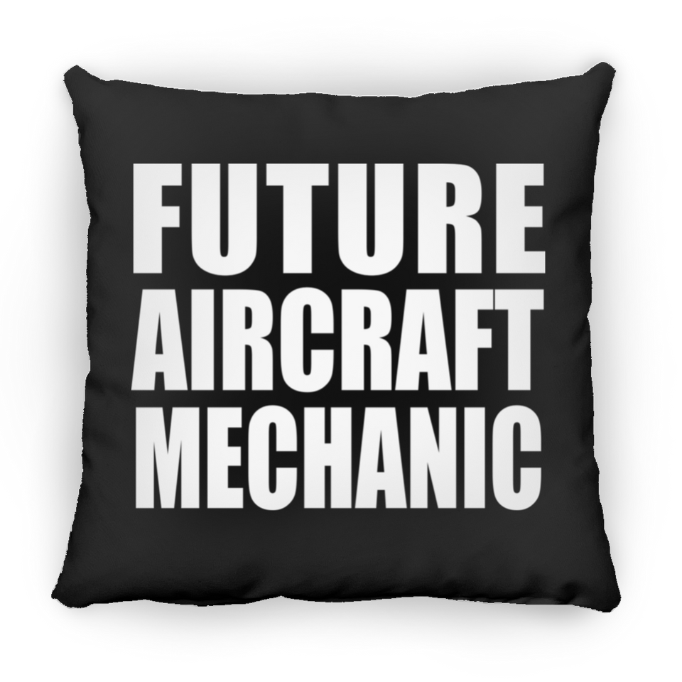 Future Aircraft Mechanic - Throw Pillow Black