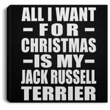 All I Want For Christmas Is My Jack Russell Terrier - Canvas Square