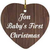 Jon Baby's First Christmas - Heart Ornament D