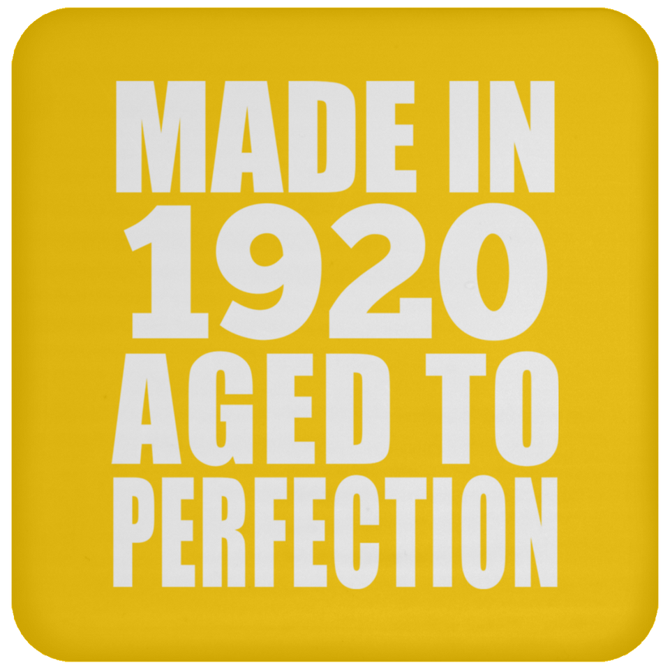 104th Birthday Made In 1920 Aged to Perfection - Drink Coaster